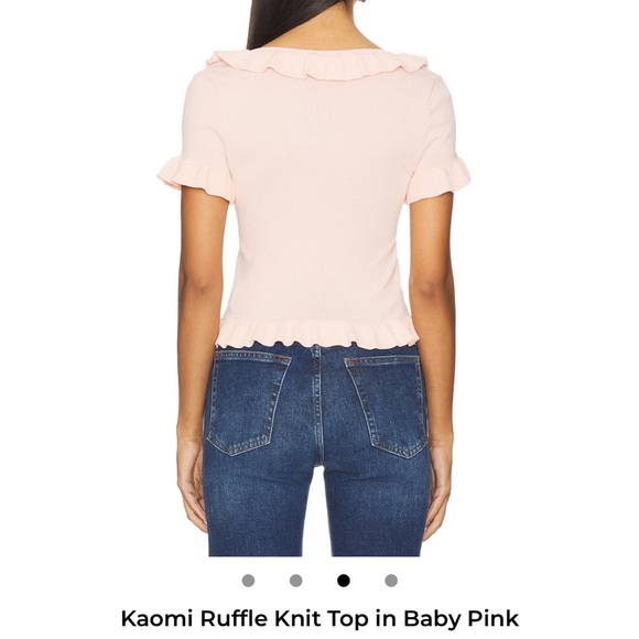REVOLVE Kaomi Ruffle Knit Top in Baby Pink - Picture 2 of 2